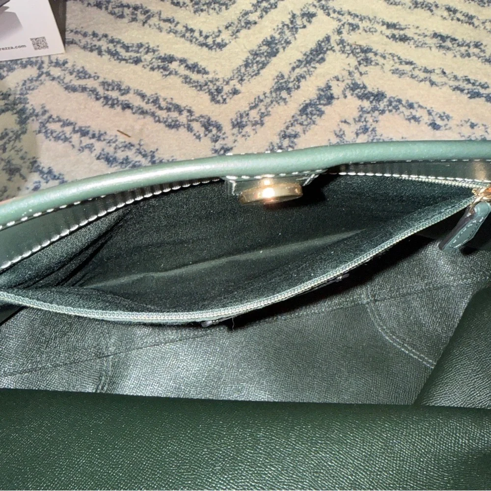 Coach Green City Tote with Leather Trim - Picture 5 of 5